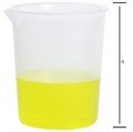 Bel-Art F26216-0000 Griffin Low-Form 1000ml Polypropylene Beakers, 200ml Graduation, Pack of 3-