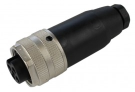 BinMaster 318-0237 Field-Wireable Minifast Straight Female Connector, &amp;frac78;&amp;quot;-