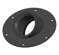 BinMaster 416-0298 M5 30&amp;deg; Mounting Plate, 3&amp;quot; NPT, 7&amp;quot; diameter-