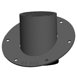 BinMaster 416-0634 M10 35&amp;deg; Mounting Plate, 3&amp;quot; NPT, 7&amp;quot; diameter-