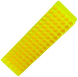 Bio Plas 0074 Microcentrifuge Tube Rack, 80 Wells, Fluorescent Yellow, (Pack of 5)-