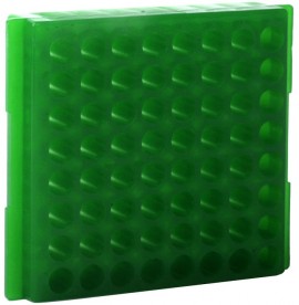 Bio Plas 0083 Microcentrifuge Tube Rack, 64 Wells, Green, (Pack of 5)-