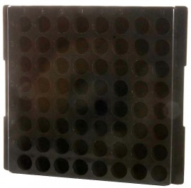 Bio Plas 0089 Microcentrifuge Tube Rack, 64 Wells, Black, (Pack of 5)-