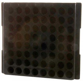 Bio Plas 0089 Microcentrifuge Tube Rack, 64 Wells, Black, (Pack of 5)-