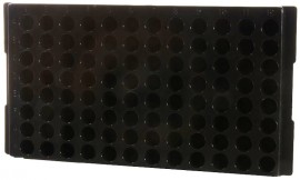 Bio Plas 0099 Microcentrifuge Tube Rack, 96 Wells, Black, (Pack of 5)-