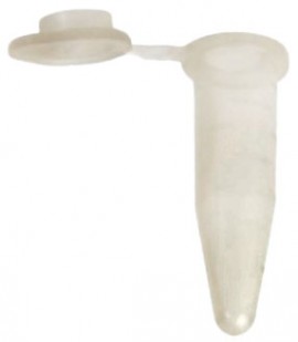 Bio Plas 4040S G-Tube Natural Sterile Premium Flat-Top Microcentrifuge Tube, 0.6 mL, 500-pack-