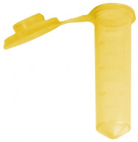 Bio Plas 4052S G-Tube Yellow Sterile Premium Flat-Top Microcentrifuge Tube, 2 mL, 500-pack-
