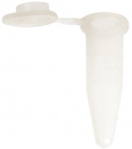 Bio Plas 4162SLS50 Siliconized Flat Top Microcentrifuge G-Tube, 0.6mL, Sterile, 50/Bag to 5 Bags/Pk, Natural, (Pack of 250)-