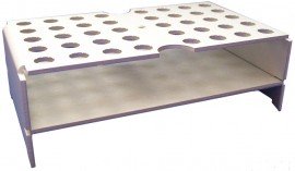 Bio Plas 4214 Keyed Rack, 40 Place, Anodized Aluminum-