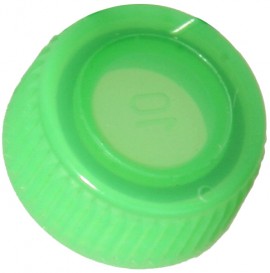 Bio Plas 4220R Screw Cap with O-Ring for Microcentrifuge Tubes, Green, (Pack of 1000)-