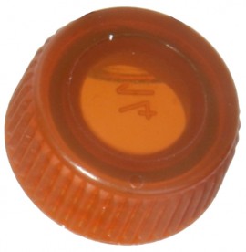 Bio Plas 4224R Screw Cap with O-Ring for Microcentrifuge Tubes, Amber, (Pack of 1000)-