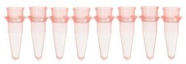 Bio Plas 5010-2 Thin Wall Micro Tube, 8 Tubes/Strip, 0.2mL, Red, (Pack of 125)-