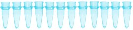Bio Plas 5020-4 Thin Wall Micro Tube, 12 Tubes/Strip, 0.2mL, Blue, (Pack of 100)-