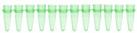Bio Plas 5020-5 Thin Wall Micro Tube, 12 Tubes/Strip, 0.2mL, Green, (Pack of 100)-