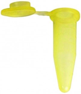 Bio Plas 5050-3 Thin Wall Micro Tube with attached Cap, 0.5mL, Yellow, (Pack of 1000)-