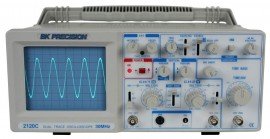 B&amp;amp;K Precision 2120C Dual Trace Analog Oscilloscope With Probes, 30MHz, -