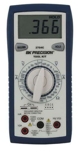 B&amp;amp;K Precision 2704C KIT Manual Ranging Tool Kit DMM with Transistor Test-