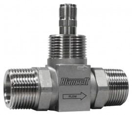 Blancett 1100 Turbine Flow Meter with &amp;frac12;&amp;quot; male BSPP end connections, 2 to 15 gpm, &amp;frac34;&amp;quot;-