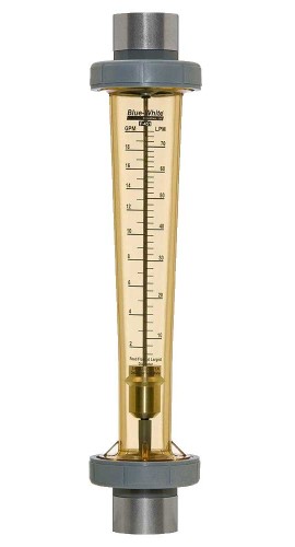Blue-White F451 Series Polysulfone Flow Meter, 1&amp;quot;, 3 to 30 gpm-