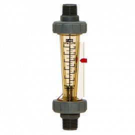Blue-White F-44750L-12 Flow Meter, 3/4&quot;, in-line, 1.0-10 Gpm Water-