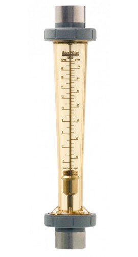 Blue-White F-451001LHKN Flow Meter, 1", in-line, 1.0-10 Gpm Water-