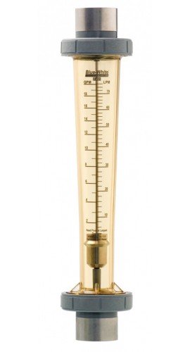 Blue-White F-451006LHN Flow Meter, 1", in-line, 0.5-6 Gpm Water-