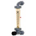 Blue-White F-45750LK-12 K-Series In-Line-Mount Flowmeter with Hastelloy Guide Rod, 1 to 10GPM, 3/4in Female NPT-