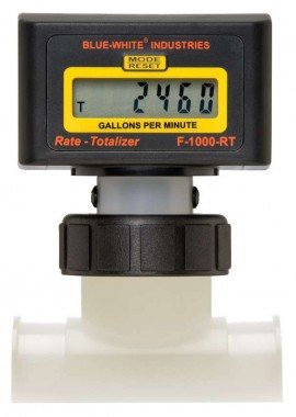Blue-White RB-375PI-LPM1 Paddlewheel Flowmeter, 3 to 30LPM-