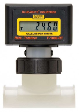 Blue-White RB-750PI-LPM2 Paddlewheel Flowmeter, 3 to 30LPM, 3/4in Female NPT-