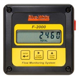 Blue-White RTSB40A8GM1 Flow Rate &amp; Totalizer, 4" Saddle, 100-1000 Gpm-