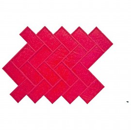 Bon 12-876-B6 Concrete Floppy Texture Mat, herringbone brick, 38 x 26"-