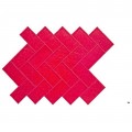 Bon 12-876-B6 Concrete Floppy Texture Mat, herringbone brick, 38 x 26"-