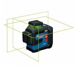 Bosch GLL300-42GL 360º Green-Beam Three-Plane Leveling and Alignment Laser, Self-Leveling, Li-Ion Battery, USB-C Charging, IP65 Rated, 100 Ft. Range-