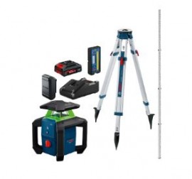 Bosch GRL18V-31K Green Beam Horizontal Rotary Laser Kit with Carrying Case-