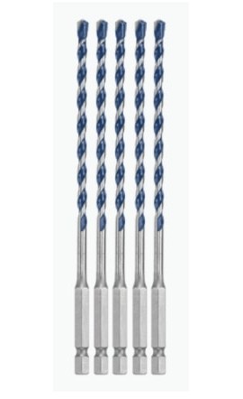 Bosch HCBG0405T BlueGranite Turbo Carbide Hammer Drill Bits, &lt;sup&gt;3&lt;/sup&gt;&amp;frasl;&lt;sub&gt;16&lt;/sub&gt; x 6&amp;quot;, 5-piece-
