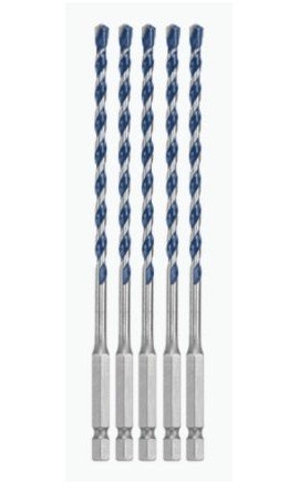 Bosch HCBG0405T BlueGranite Turbo Carbide Hammer Drill Bits, <sup>3</sup>&amp;frasl;<sub>16</sub> x 6&amp;quot;, 5-piece-