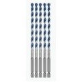 Bosch HCBG0605T BlueGranite Turbo Carbide Hammer Drill Bits, &amp;frac14; x 6&amp;quot;, 5-pack-