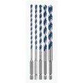 Bosch HCBG501T BlueGranite Turbo Carbide Hammer Drill Bits Set, 5-set-