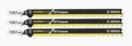 Bosch T367XHM3 Carbide All-Purpose Jigsaw Blades, 5 to 7 TPI, 3-pack-