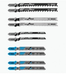 Bosch T5002 T-Shank Jigsaw Blade Set for wood and metal, 10-piece-