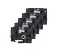 Brother HGE1615PK Black on Clear Tape with standard adhesive, 1.4&amp;quot;, 5-pack-