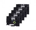 Brother HGEM9415PK Black on Matte Silver Tape with standard adhesive, 0.7&amp;quot;, 5-pack-