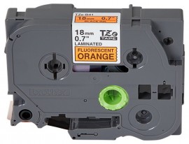 Brother TZEB41G Black on Fluorescent Orange Tape for the P-Touch, 0.7&amp;quot; x 16.4'-