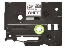 Brother TZEFX231G Black on White Flexible ID Tape, 0.47&amp;quot; x 26.25'-