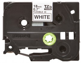 Brother TZEFX241G Black on White Flexible ID Tape, 0.7&amp;quot; x 26.25'-