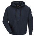 Bulwark SEH4 Men's Fleece FR Zip-Front Hooded Sweatshirt, navy, 2xl-