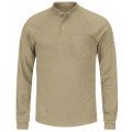 Bulwark SEL2KH-R-2XL Men&#039;s Lightweight FR Henley Shirt, 2xl, khaki-