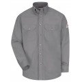 Bulwark SLU2 Men's Midweight FR Dress Uniform Shirt, silver grey, 2xl-