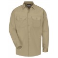 Bulwark SLW2 Men's Midweight Excel FR Comfortouch Work Shirt, khaki, 2xl-
