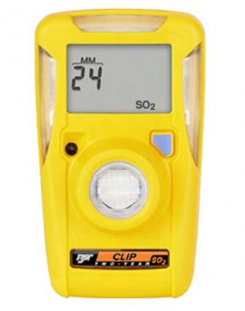 Honeywell BW Clip Series Single-Gas Detector, SO<sub>2</sub>, 0 to 100 ppm, two-year-